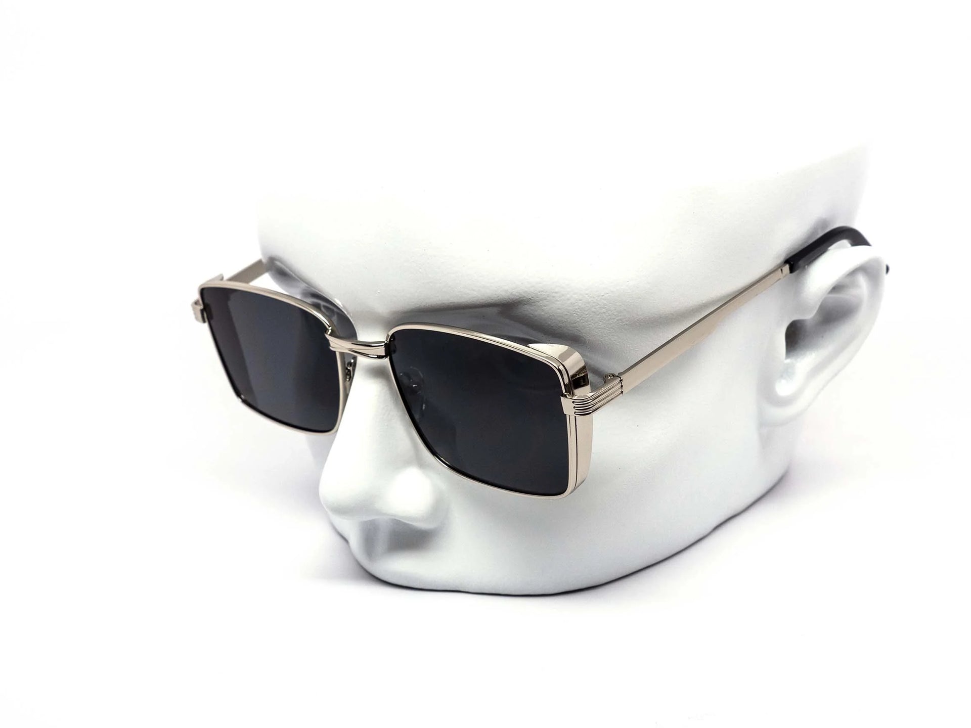 Retro Gleamy Metal Square  Sunglasses